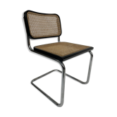 Chaise design Cesca modèle b32 noir et chrome