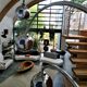 Floor lamp "Lily of the valley" in chromed metal by G. Reggiani 70s