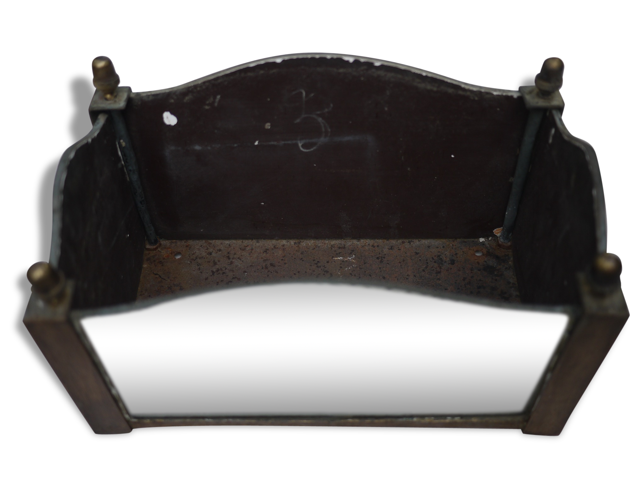 Planter in mirror and metal of the 1940s