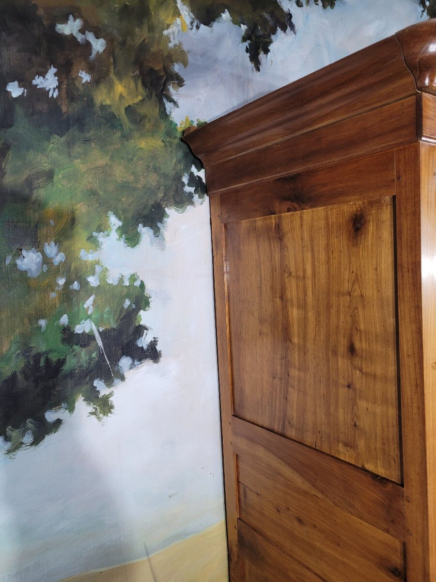 Standing Louis Philippe man in cherry wood