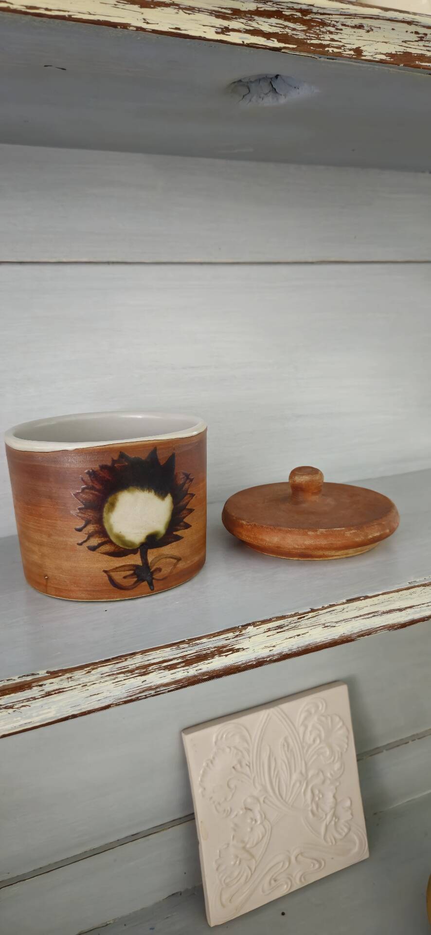 Vintage Vallauris stoneware pot from La Colombe