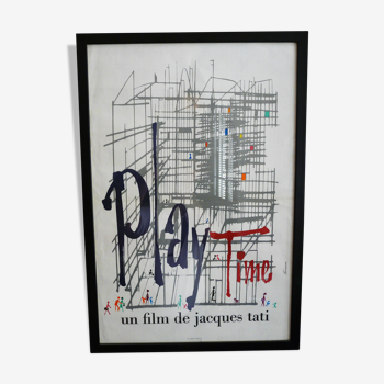 Affiche originale du film "Playtime" de Jacques Tati 1967