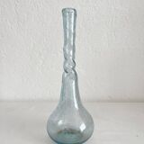 Vintage Biot twisted bubble blown glass soliflore vase
