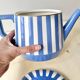 Fox Trott Art Deco teapot in Sarreguemines earthenware from the 1930s