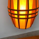 Mid-Century Wooden Cocoon Pendant Lamp