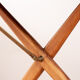 Danish dining table in teak, beech, and brass, model AT 303 Hans Wegner.