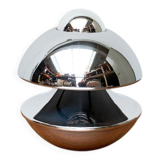 Chrome mushroom table or wall lamp in German mid-century space style by Klaus Hempel for Kaiser Leuchten, 1970s.