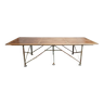Grande table industrielle métal et hêtre