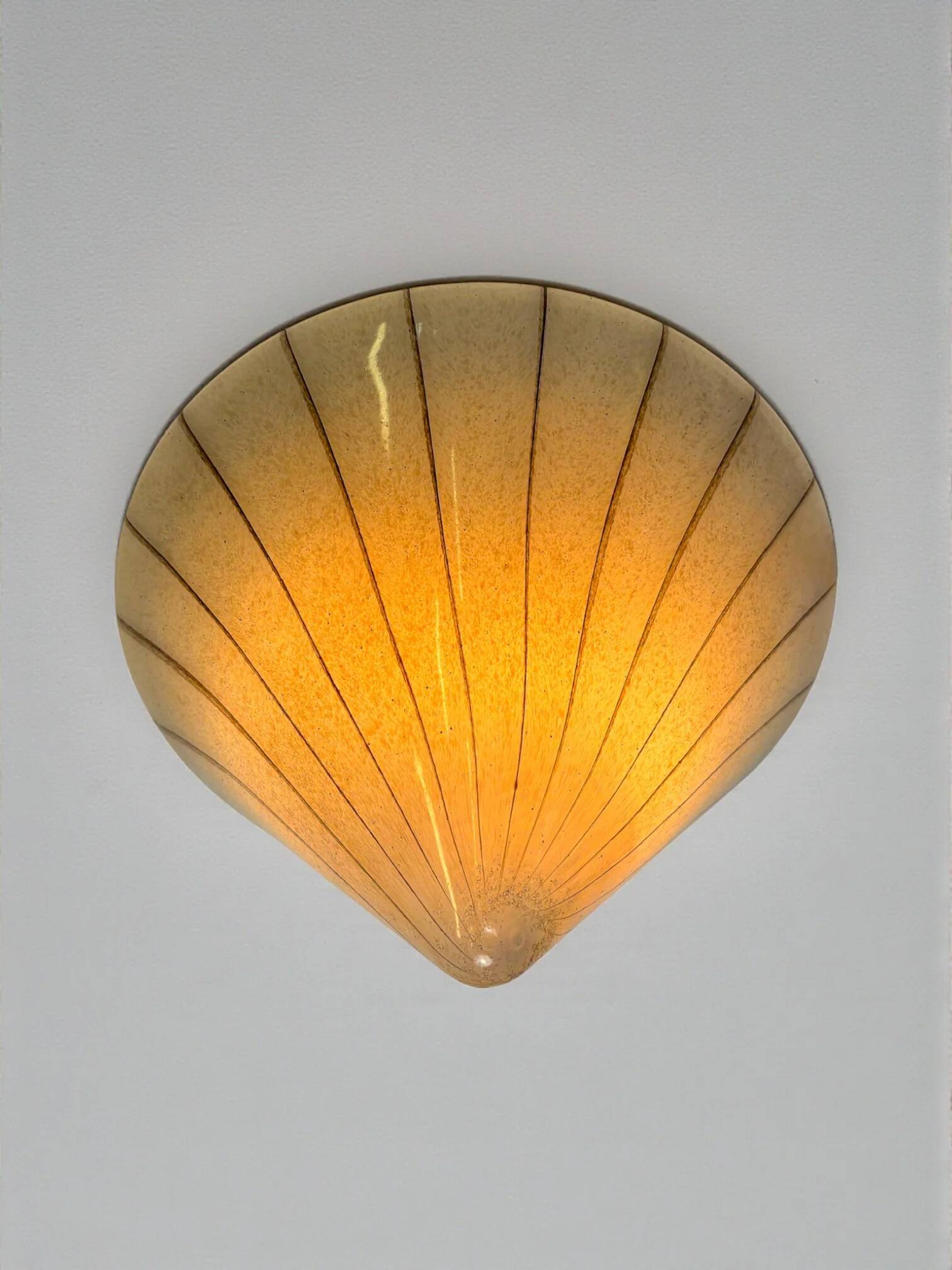 Murano Mazzega swirl glass ceiling light, Italy, 1970s