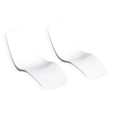 Pair of Charles Zublena fiberglass deck chairs, 1960s
