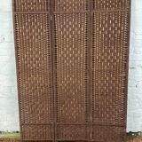 3-section rattan and wicker screen