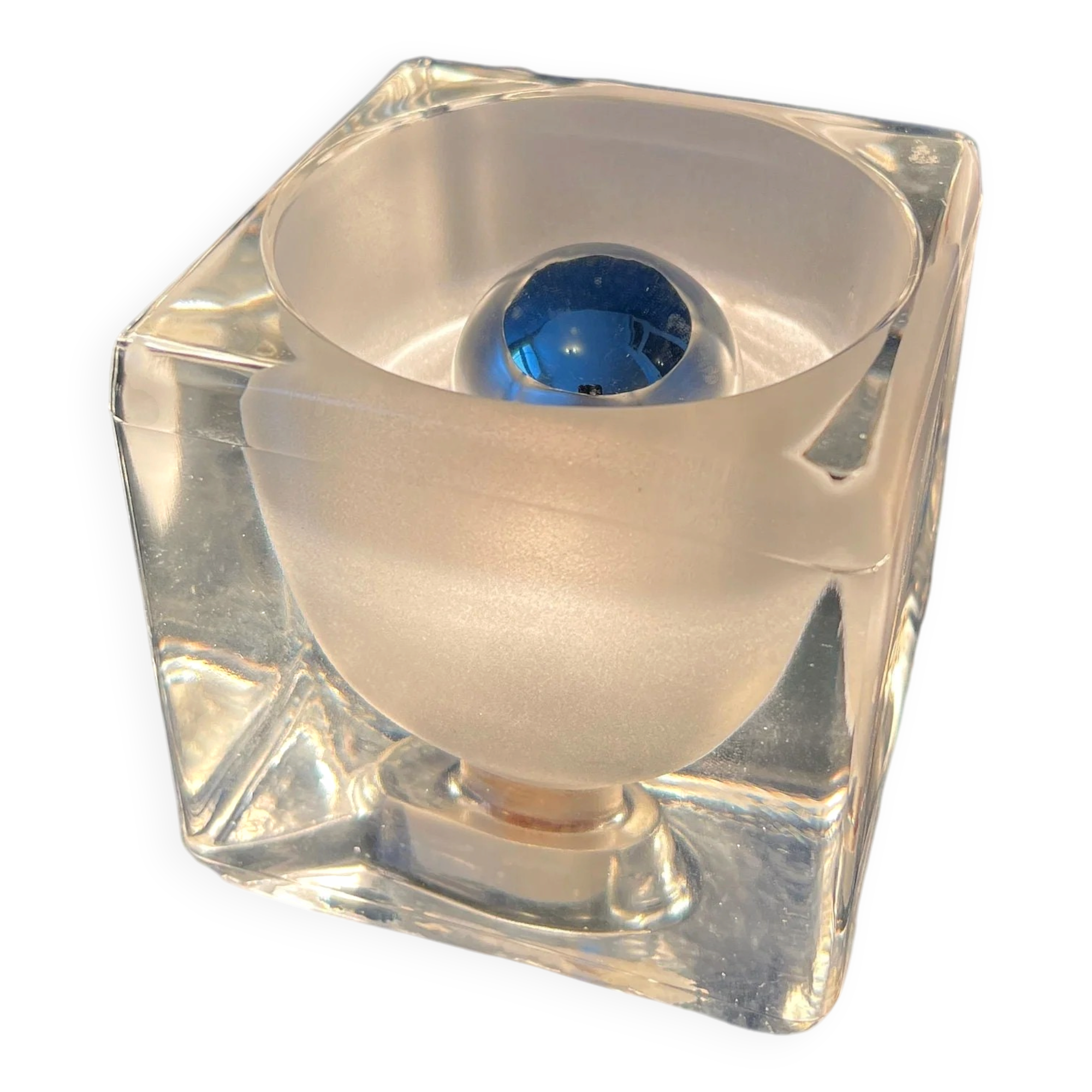 Lampe de table en verre « Ice Cube » Mid Century Peill & Putzler