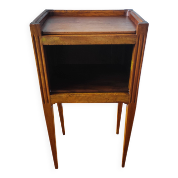 Antique walnut bedside table in the Directoire style