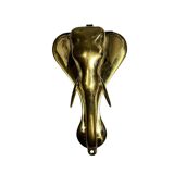 Door knocker / wall paperweight, bronze elephant sculpture