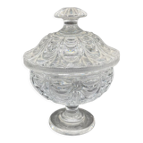 Moulded and cut crystal drageoir from Creusot Baccarat early 19th century