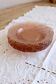 6 vintage pink moulded glass dessert plates