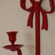 Pair of Vintage Swedish Brass Bow Candle Holder