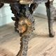 Venetian "Grotto" armchair in carved polychrome wood, silvered and gilded, circa 1890.