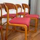 Série de 6 chaises traîneau Baumann vintage