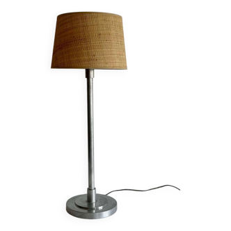 XL table lamp, chromed metal, France 1920