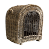 Transport cage for dog rattan folk art 1900'