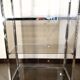 Designer shelf in chrome metal and smoked glass vintage 1970