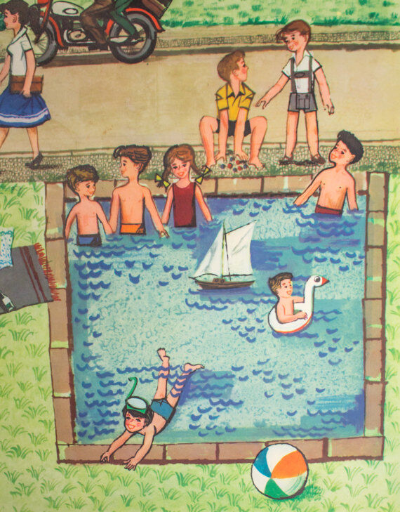 Displays "School" wall graphic was by Hermann Wacker and Ulrik Schramm 1968