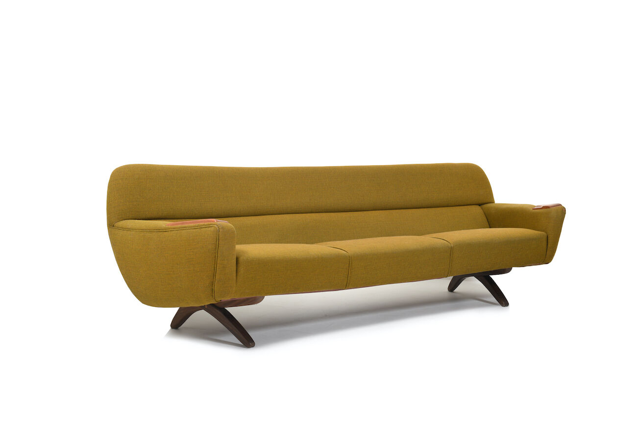 "Geisha" banana sofa and lounge chairs-set by Leif Hansen c.1960