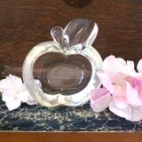 Art Vannes Vintage Crystal Apple Ashtray Trinket Dish Sauce Dish Decorative