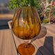 Giant glass 31 cm Empoli blown amber vintage