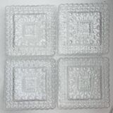 Minimalist industrial square ceiling or wall light (set of 4)