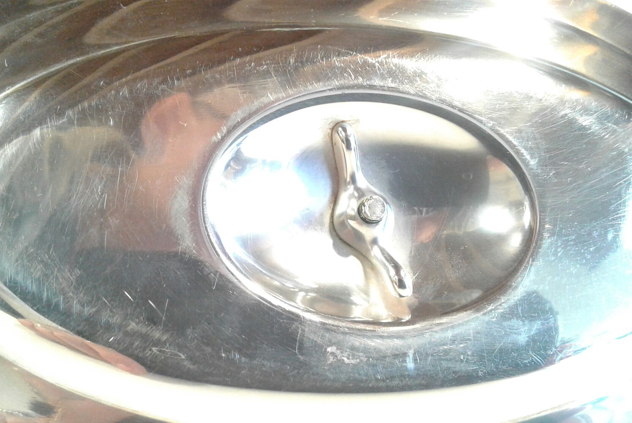 Saucière decoration pearls silver metal ercuis