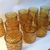 12 vintage "pineapple" glasses