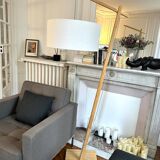 Montblanc Good & Mojo white bamboo and linen floor lamp