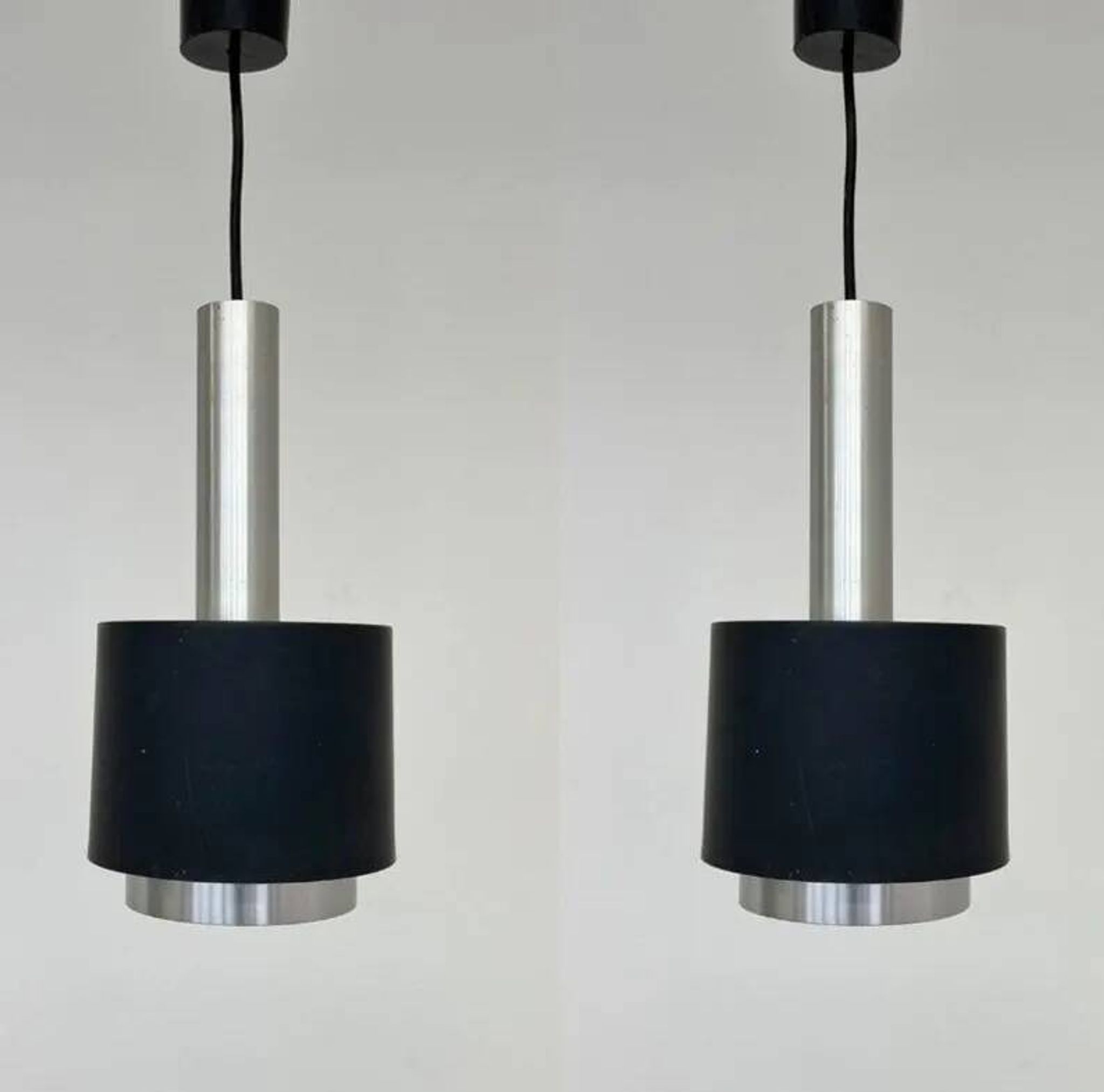Pair of Midcentury Pendants Doria Leuchten, Germany, 1970s