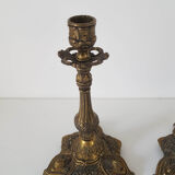 Pair of brass candlesticks