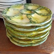 6 assiettes à huîtres par Foucard-Jourdan des années 50