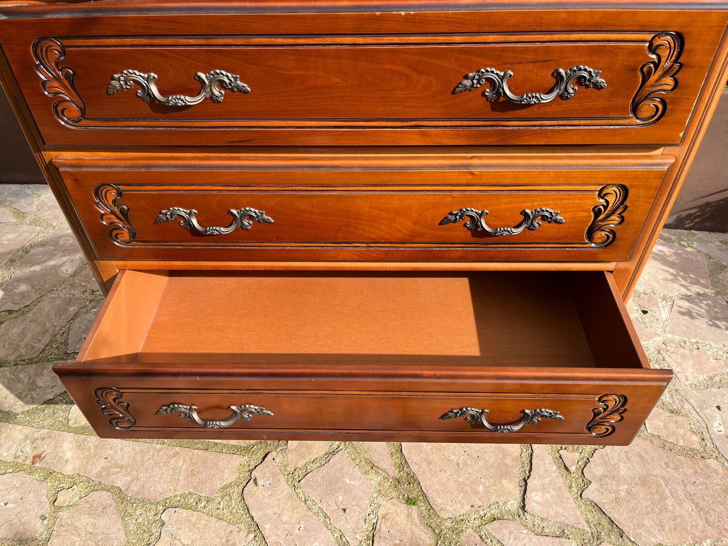 Three-drawer cherry chest of drawers