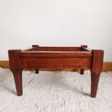 Scandinavian coffee table in wood and glass