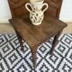 Small antique side table - turned legs - Louis XII inspiration