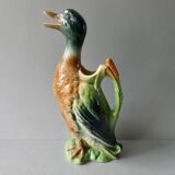 Duck pitcher in slip, Saint Clément France, 1960s