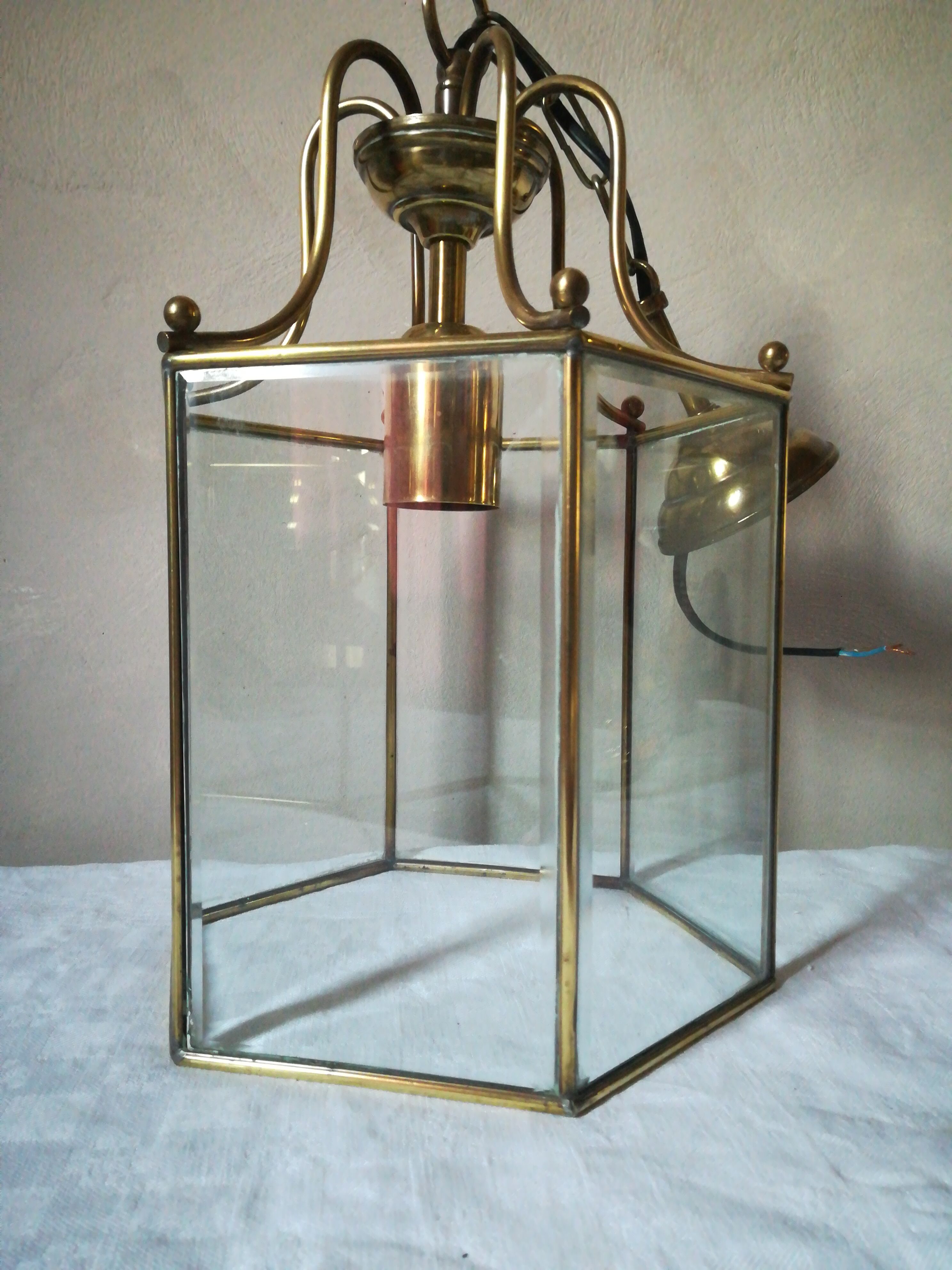 Suspension a facettes en laiton