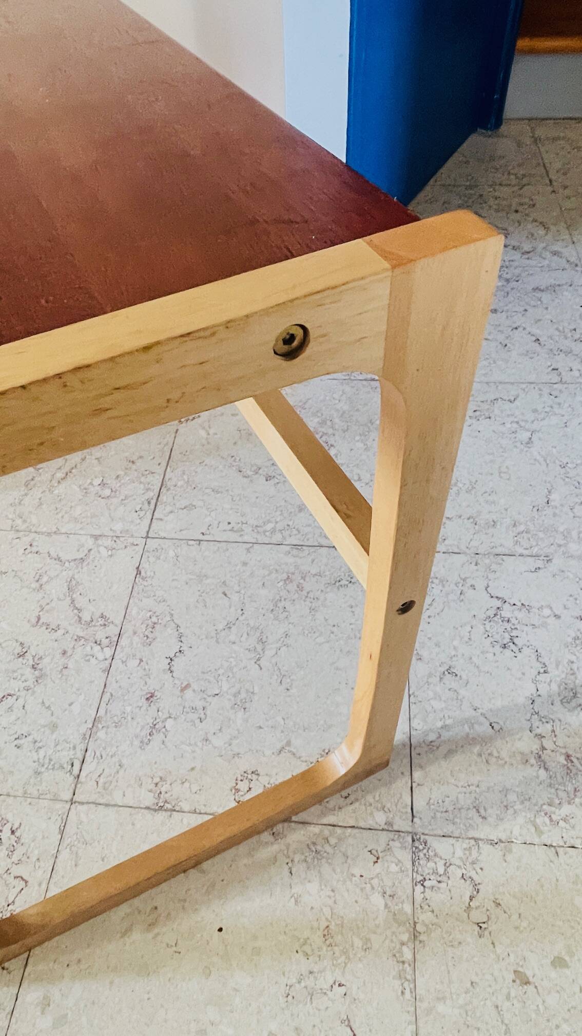 Table basse bois exotique vintage