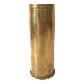 Vase ancien tubulaire laiton doré
