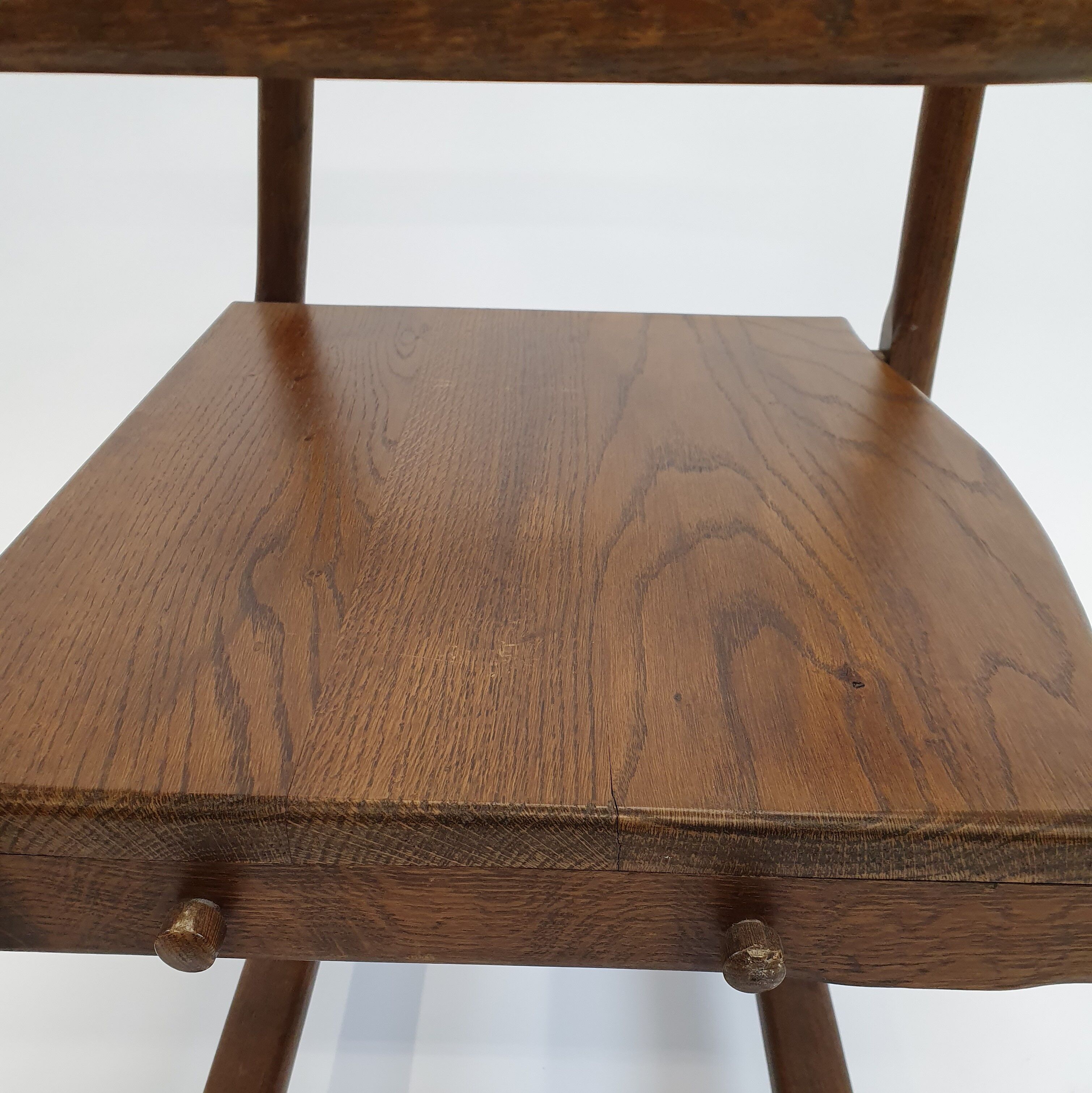 Dutch modernist oak side armchair, 1960