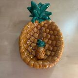 small pineapple butter dish and its vintage VALLAURIS knife