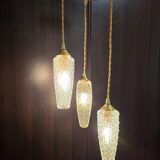 Vintage diamond point rocket suspension cascade globes