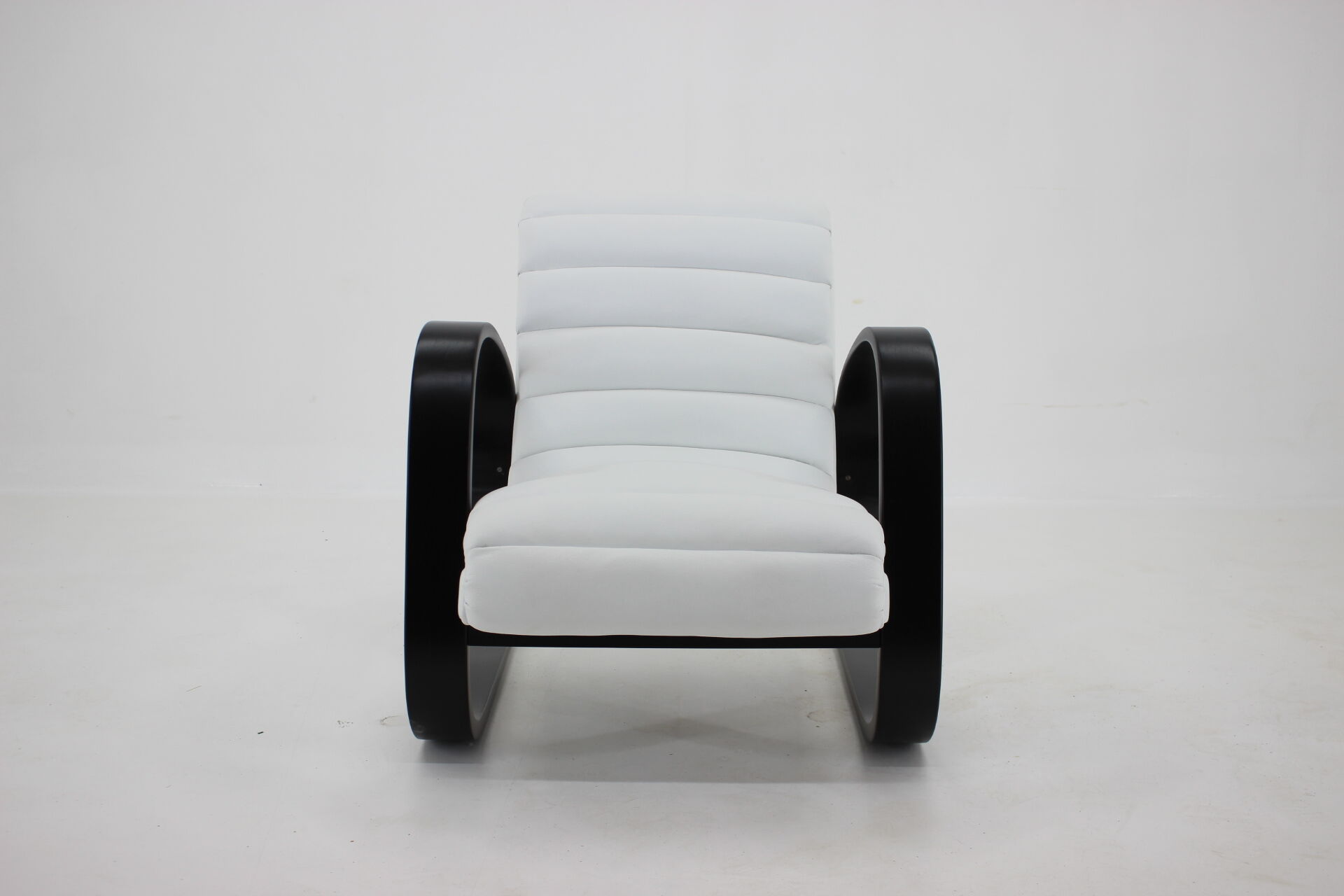 1930s Miroslav Navratil Lounge Chair in White Leather