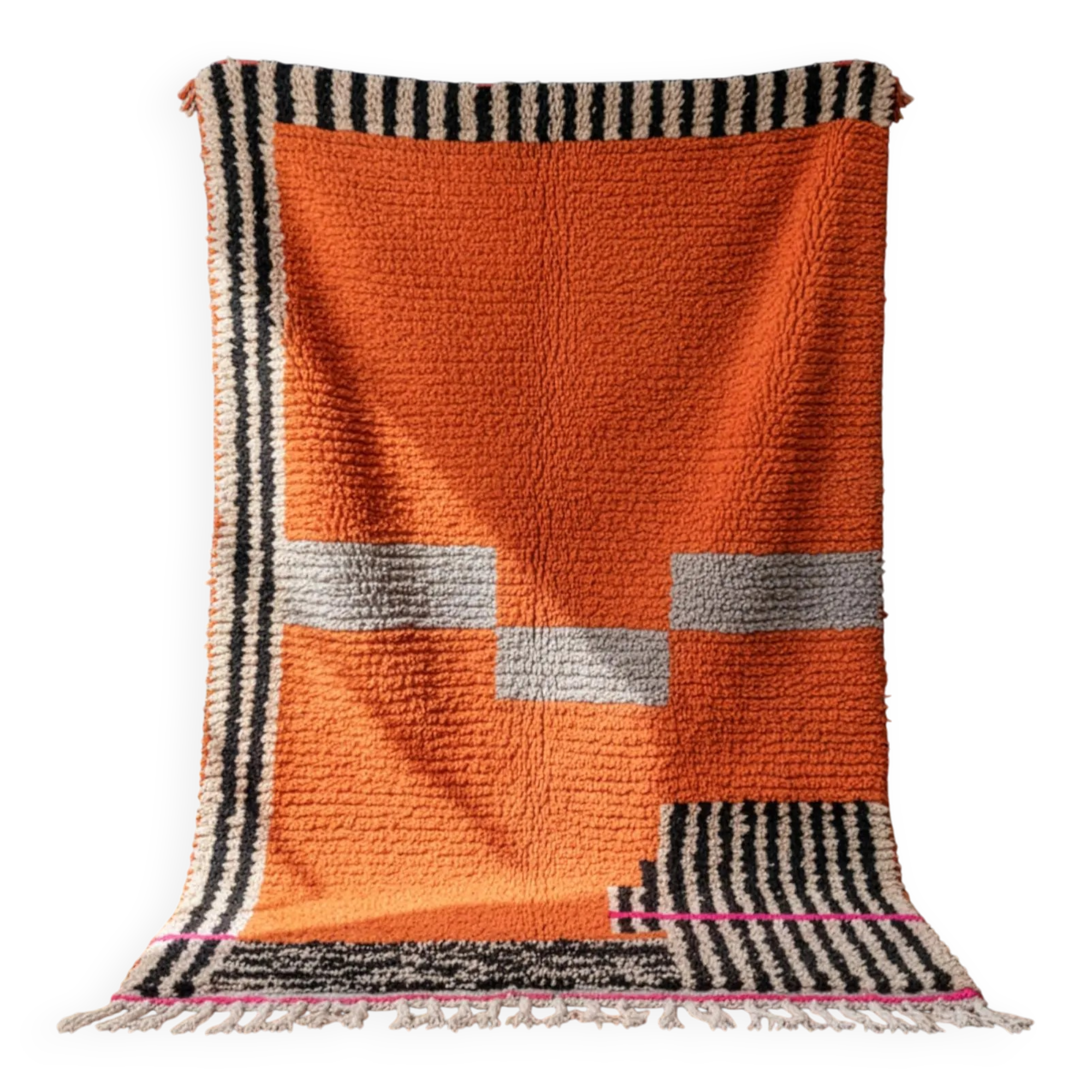 Traditional Moroccan handwoven rug 3x2 m