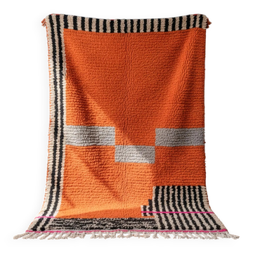 Traditional Moroccan handwoven rug 3x2 m